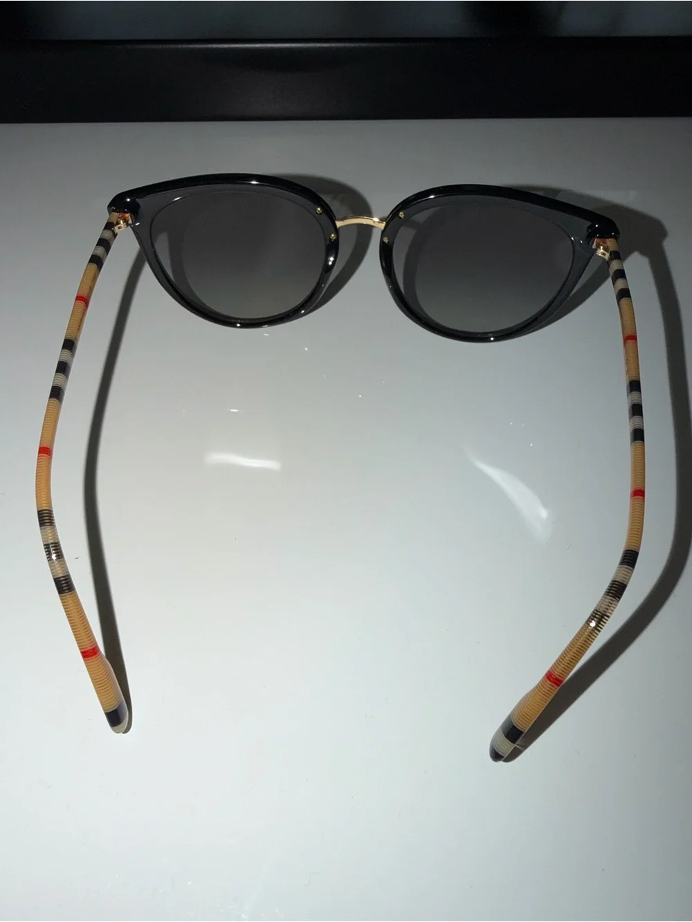 Burberry Black Front Sunglasses with Tortoise Temples
